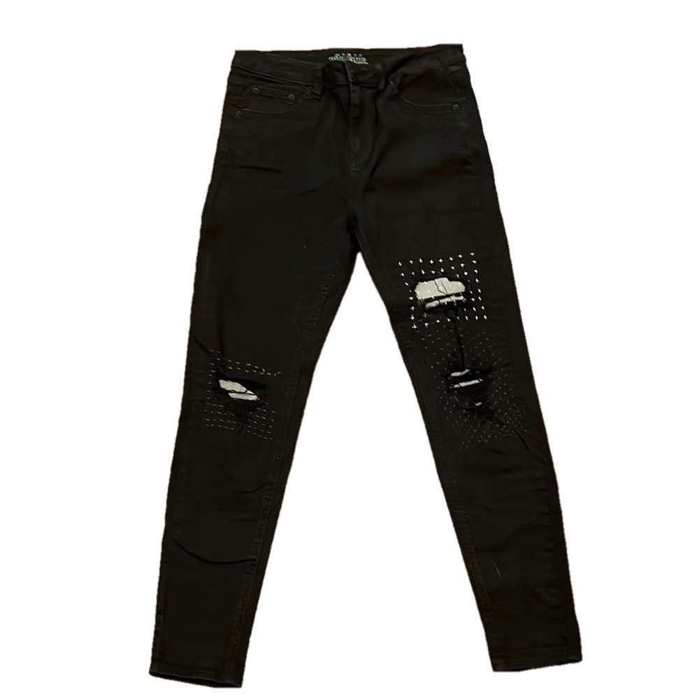 Wild Fable black distressed jeans, size 6 🔵